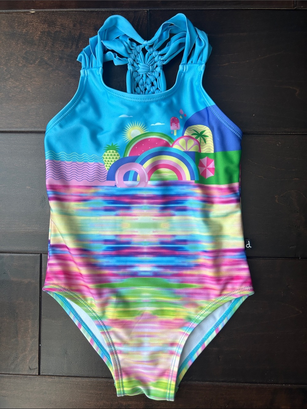 Deux par Deux Rainbow Summer Bathing Suit 3-4T